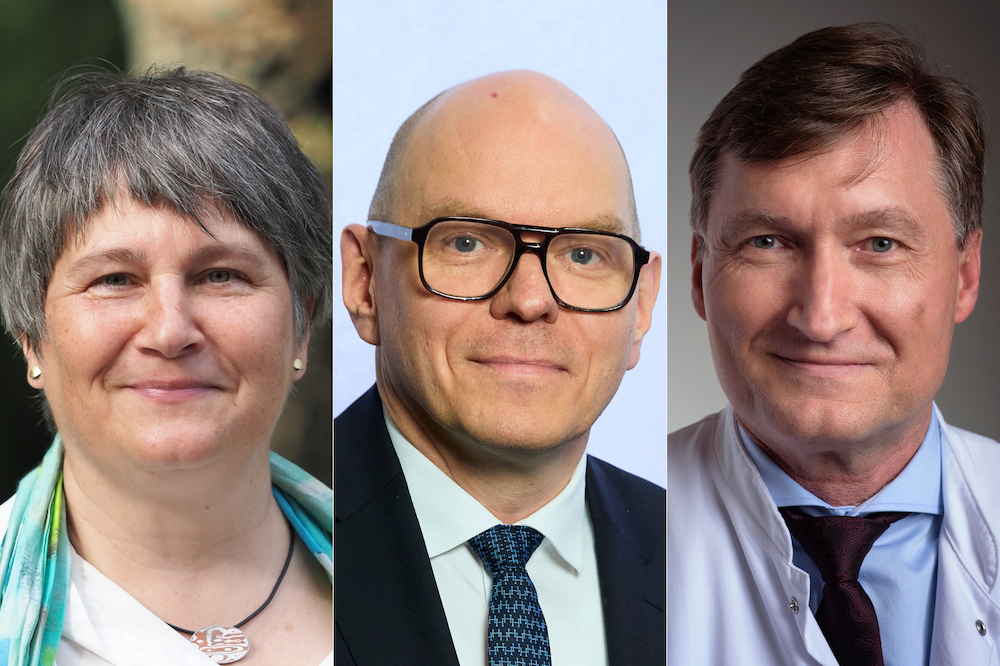 Setzen sich gemeinsam für eine konsequentere Tabakkontrolle in Deutschland ein (v. l.): Prof. Dr. Sabina Ulbricht, Prof. Dr. Christian Taube und Prof. Dr. Claus Franz Vogelmeier. 