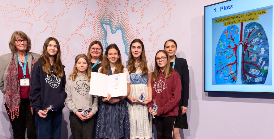 Die Klasse 6d der Johann-Jakob-Herkomer-Schule aus Füssen gewinnt den Schüler-Kreativwettbewerb der Deutschen Lungenstiftung (DLS)
